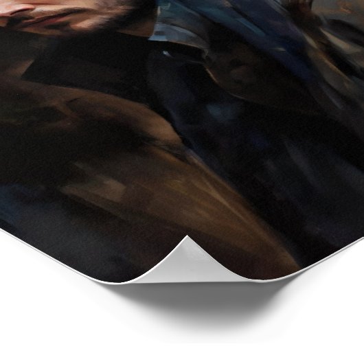 ベン・バーンズ油絵画暗黒キリガン ポスター (角)