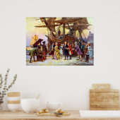 ベン・フランクリンがフィラデルフィアに戻る ポスター (キッチン)