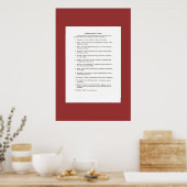 ベン・フランクリンの13の徳 ポスター (キッチン)