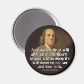 ベン・フランクリン与え:社会が... マグネット (正面/裏面)