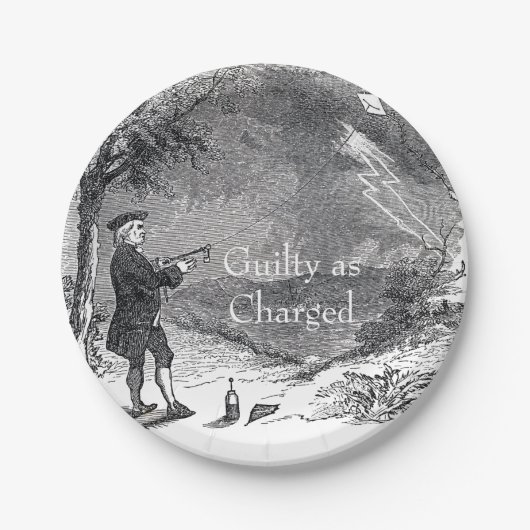 ベン・フランクリン有罪 ペーパープレート (正面)