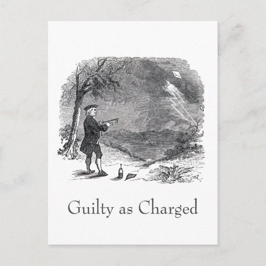 ベン・フランクリン有罪 ポストカード (正面)