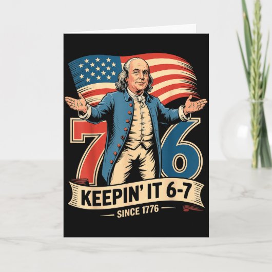ベン・フランクリン67 ミーム Keepin It 7-6 歴史教師 カード (正面)