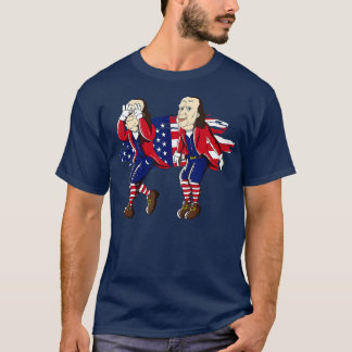 ベン・フランクリン・グリディ・アメリカ国旗7月4日 Tシャツ