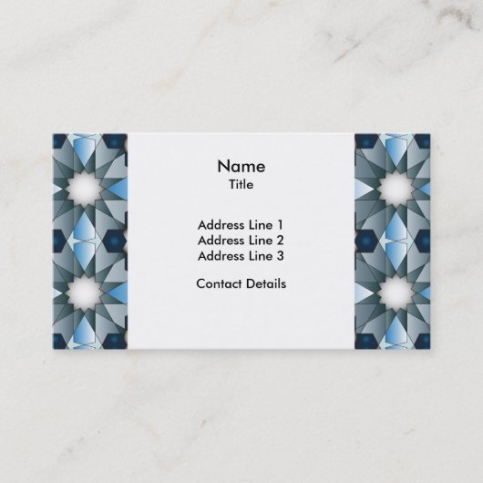 ベンYusuf Madrasaの幾何学的なパターン004 名刺 (正面)