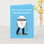 ベーおもしろいコン&エッグ誕生日カードギフト カード (黄色い花)