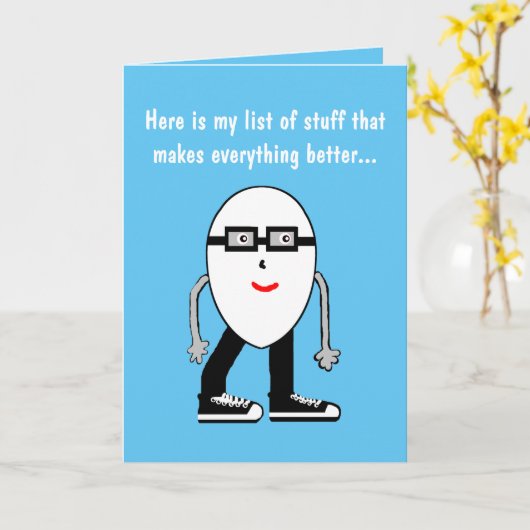 ベーおもしろいコン&エッグ誕生日カードギフト カード (黄色い花)