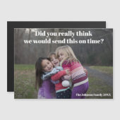 ベーおもしろいトクリスマスファミリーフォトマグネットカード (正面/裏面)