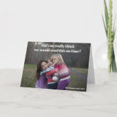 ベーおもしろいトクリスマスファミリー写真折り畳み シーズンカード (正面)