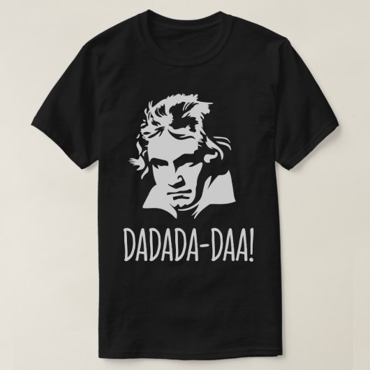 ベーおもしろいトヴェン交響曲第5番ダダダダ Tシャツ (デザイン正面)