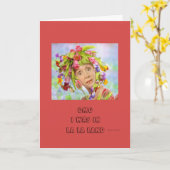 ベーおもしろいト誕生日カード カード (黄色い花)