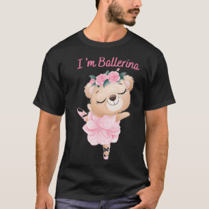 ベーおもしろいパンダバレリーナBALLET LOVERBALLET Tシャツ