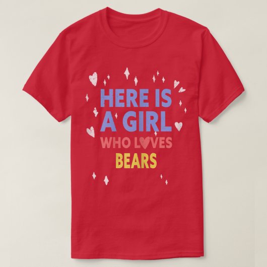 ベーおもしろいマが大好きな女の子がいる Tシャツ (デザイン正面)