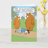 ベーおもしろいマとガイ遊の死んだ誕生日 カード (黄色い花)