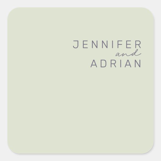 ベーエレガントジミニマルモダン封筒用シール スクエアシール (正面)