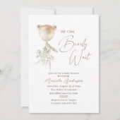 ベーエレガントモダンー待ちベビーシャワー 招待状 (正面)