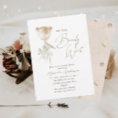 ベーエレガントモダンー待ちベビーシャワー 招待状