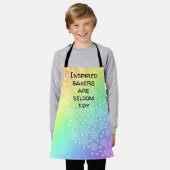 ベーカインスパイアーは滅多に綺麗なレインボーキッズエプロン エプロン (着用した状態)