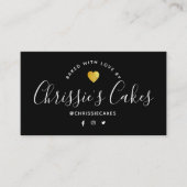 ベーカスタムカリーレタリングブラック 名刺 (正面)