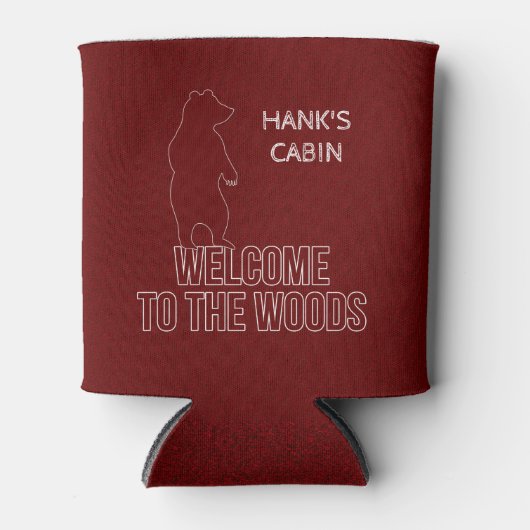 ベーカスタムマを赤に塗ったテーマキャビン 缶クーラー (正面)