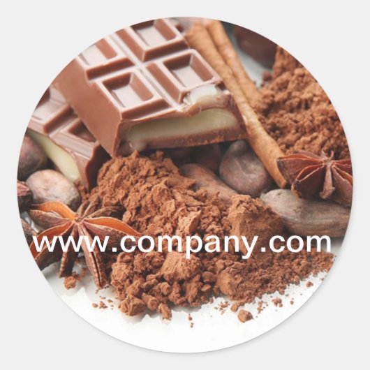 ベーカズデザートスイーツキャンディーショコラ ラウンドシール (正面)