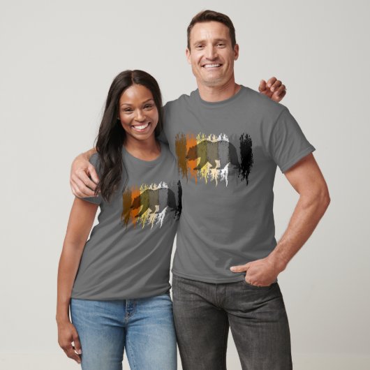 ベーカッコいいグランジシャドーゲイベアプライド Tシャツ (ユニセックス)