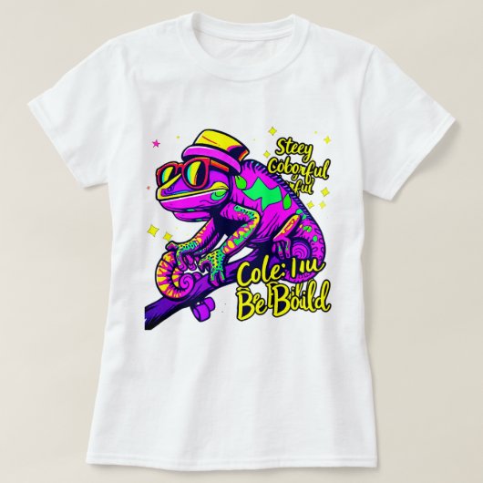 ベーカラフルスはっきりした Tシャツ (デザイン正面)