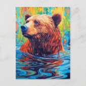 ベーカラフル抽象芸術絵画ズ ポストカード (正面)