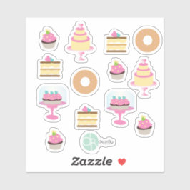 ベーカリーおもしろいドーナッツケーキカップケーキコレクションプランナー シール
