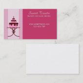 ベーカリーおよびケーキのデザイン、菓子の御馳走 名刺 (正面/裏面)