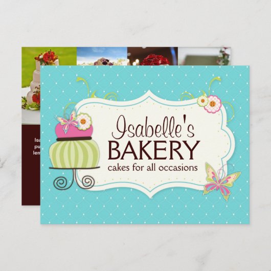 ベーカリーお洒落はがきチラシ ポストカード (正面/裏面)