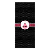 ベーカリーお洒落カップケーキピンクのラックカード ラックカード (裏面)