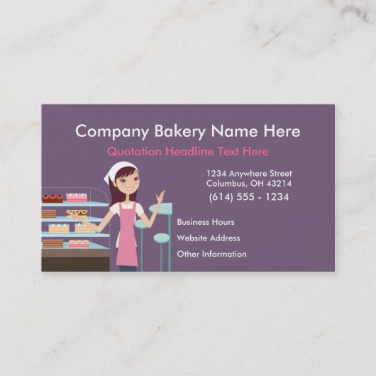 ベーカリーか洋菓子屋#2のデザイン2の名刺 名刺 (正面)