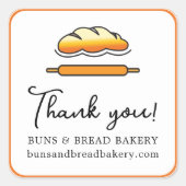 ベーカリーご注文ありがとうございます スクエアシール (正面)