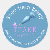 ベーカリーご注文は青エレガント色 ラウンドシール (正面)