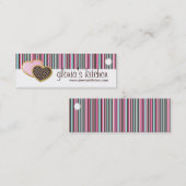 ベーカリーとカップケーキの包装ラベル スキニー名刺 (正面/裏面)