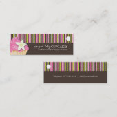 ベーカリーとカップケーキ包装ラベル スキニー名刺 (正面/裏面)