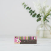 ベーカリーとカップケーキ包装ラベル スキニー名刺 (スタンド正面)