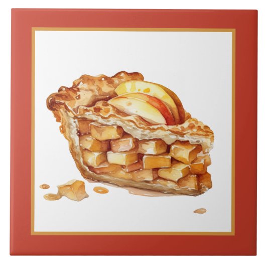 ベーカリーのアップルパイホームビジネスの創作 タイル (正面)