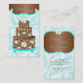 ベーカリーのウエディングケーキのペーストリー作りの職人チョコレートデイジー 名刺 (正面/裏面)