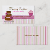 ベーカリーのカップケーキの名刺 名刺 (正面/裏面)