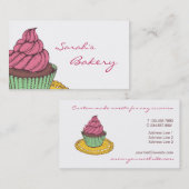 ベーカリーのカップケーキの名刺 名刺 (正面/裏面)