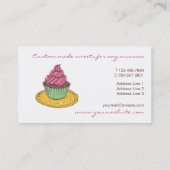 ベーカリーのカップケーキの名刺 名刺 (裏面)
