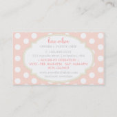 ベーカリーのカフェのレトロの甘いカップケーキのかわいいブティック 名刺 (裏面)