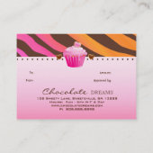 ベーカリーのギフト券チョコレートカップケーキのピンクOrg 割引カード (裏面)