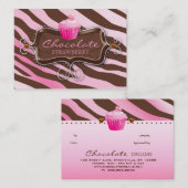 ベーカリーのギフト券チョコレートカップケーキ 割引カード (正面/裏面)