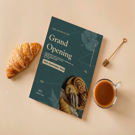 ベーカリーのグランドオープニング招待状 シーズンカード