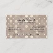 ベーカリーのケーキのポップ 名刺 (裏面)