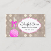 ベーカリーのケーキのポップ 名刺 (正面)