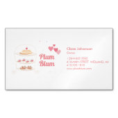 ベーカリーのケーキ及び菓子はカスタマイズ マグネット名刺 (正面)